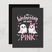 Am Mittwoch tragen wir einen pinkfarbenen, süßen H Einladung (Vorne/Hinten)