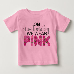 Am Mittwoch tragen wir Pink Floral Onsie Baby T-shirt
