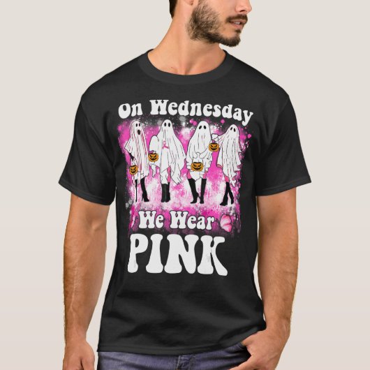 Am Mittwoch tragen wir Pink Ghost Dance Halloween T-Shirt (Vorderseite)