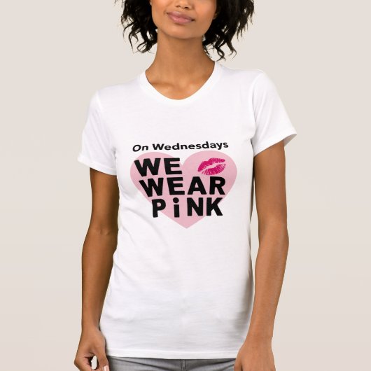 Am Mittwoch tragen wir rosa Funny Valentine T-Shirt (Vorderseite)