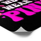 Am Mittwoch tragen wir rosa Ribbon Brustkrebs Awa Poster (Ecke)