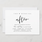 Am Morgen danach, nach der Hochzeitsfeier Einladung (Vorderseite)