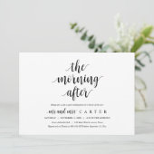Am Morgen danach, Post Hochzeit Brunch Einladung (Stehend Vorderseite)