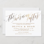 Am Morgen nach der Hochzeit Brunch Einladung<br><div class="desc">Das ist ein schönes Produkt mit Typografie am Morgen nach der Hochzeit Brunch Einladung Design in Gold.</div>