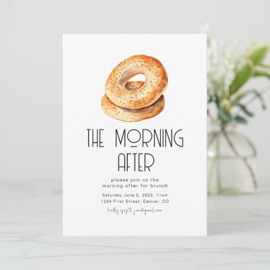 Am Morgen nach der Hochzeit Einladung zum Brunch (Stehend Vorderseite)