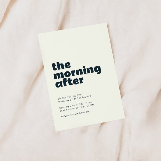 Am Morgen nach der Hochzeit Einladung zum Brunch