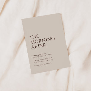 Am Morgen nach der Hochzeit Einladung zum Brunch