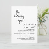 Am Morgen nach der Hochzeitsfeier Invita Einladung (Stehend Vorderseite)