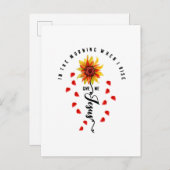 Am Morgen, wenn ich aufstehe, gibt mir Jesus Sonne Postkarte (Vorne/Hinten)