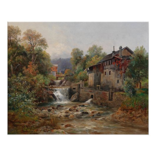 "Am Mühlenbach" (Von der Mill Stream) Poster (Vorderseite)