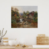 "Am Mühlenbach" (Von der Mill Stream) Poster (Küche)