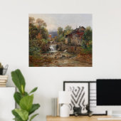 "Am Mühlenbach" (Von der Mill Stream) Poster (Heimbüro)