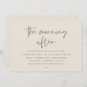 Am Nachmittag, nach der Hochzeit Brunch-Feier Einladung (Vorne/Hinten)