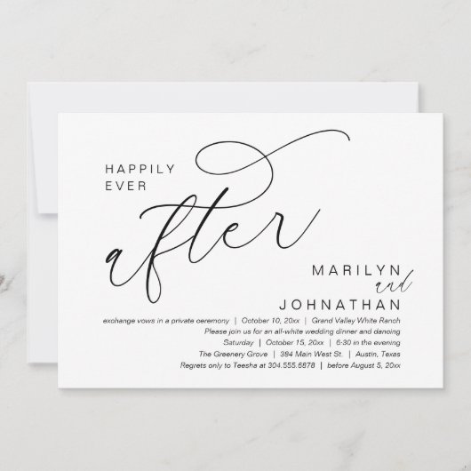 Am Nachmittag, Post Hochzeit Brunch Vielen Dank Einladung (Vorderseite)