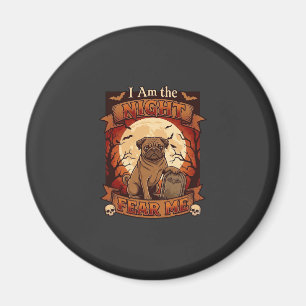 Am Nacht Fürchte Mich Halloween Mops Mond Grabstei Magnet