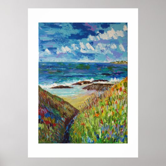 Am Ozean in der Bretagne Poster (Vorne)