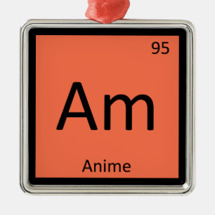 Am - Periodic Table - Anime Animation Chemistry Silbernes Ornament