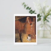 Am Pferdeschlitten Edgar Degas Postkarte (Stehend Vorderseite)