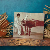 Am Piano, 1887 (Öl auf Leinwand) Fotoplatte (Seite)
