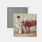 Am Piano, 1887 (Öl auf Leinwand) Magnet (Vorderseite/Rückseite)