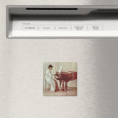 Am Piano, 1887 (Öl auf Leinwand) Magnet (In Situ (Geschirrspüler))