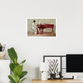 Am Piano, 1887 (Öl auf Leinwand) Poster (Heimbüro)