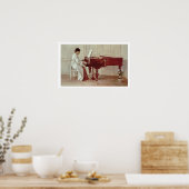 Am Piano, 1887 (Öl auf Leinwand) Poster (Küche)