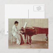 Am Piano, 1887 (Öl auf Leinwand) Postkarte (Vorne/Hinten)