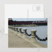 Am Pier in Cleveland Ohio Postkarte (Vorne/Hinten)