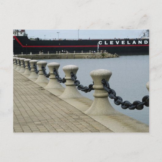 Am Pier in Cleveland Ohio Postkarte (Vorderseite)