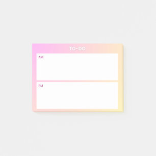 AM PM Notizplaner – Minimaler täglicher Fokus Pa Post-it Klebezettel