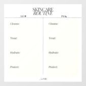 AM/PM Skincare Routine Fensteraufkleber (Blatt)