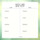 AM/PM Skincare Routine Fensteraufkleber (Blatt 3)