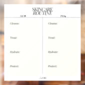 AM/PM Skincare Routine Fensteraufkleber (Blatt 2)