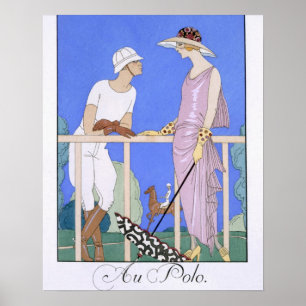 Am Polo 1920-29 (pochoir Druck) Poster