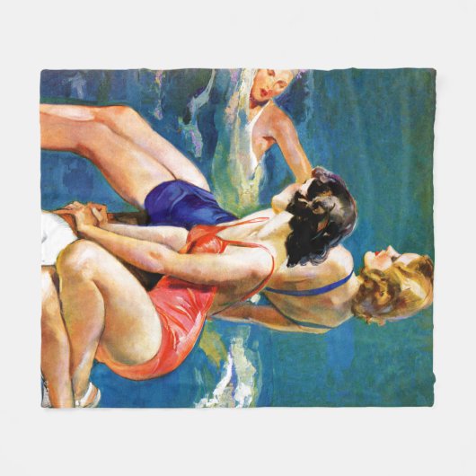 Am Pool Fleecedecke (Vorderseite (Horizontal))