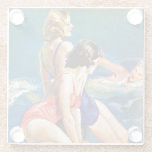 Am Pool Glasuntersetzer (Rückseite)