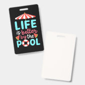 Am Pool ist das Leben besser Ausweis (Vorder- & Rückseite)