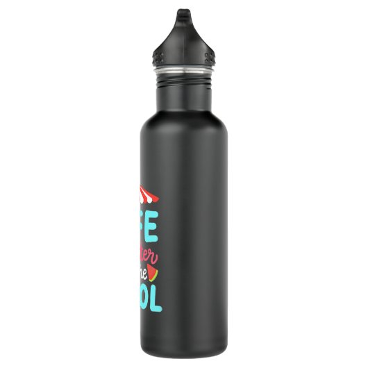 Am Pool ist das Leben besser Edelstahlflasche (Rechts)