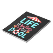 Am Pool ist das Leben besser Notizblock (Rotiert)