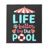 Am Pool ist das Leben besser Notizblock (Vorderseite)