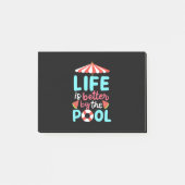 Am Pool ist das Leben besser Post-it Klebezettel (Vorderseite)