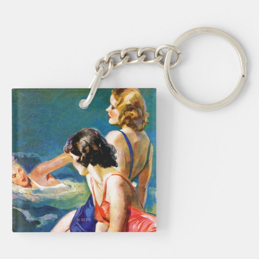 Am Pool Schlüsselanhänger (Rückseite)