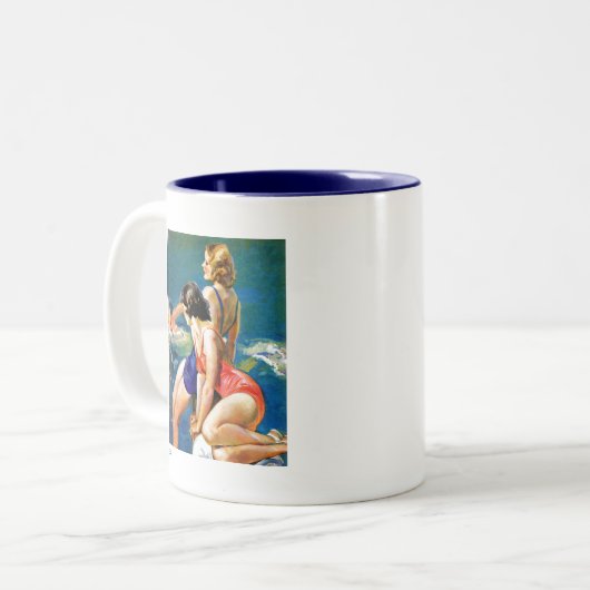 Am Pool Zweifarbige Tasse (Vorderseite Links)