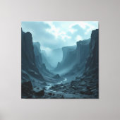 „Am Rand des Abgrunds – Zwischen Mut und Mysterium Leinwanddruck (Vorderseite)