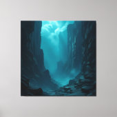 „Am Rand des Abgrunds – Zwischen Mut und Mysterium Leinwanddruck (Vorderseite)