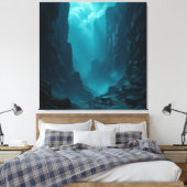 „Am Rand des Abgrunds – Zwischen Mut und Mysterium Leinwanddruck (Insitu (Schlafzimmer))