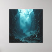 „Am Rand des Abgrunds – Zwischen Mut und Mysterium Leinwanddruck (Vorderseite)