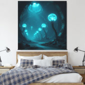 „Am Rand des Abgrunds – Zwischen Mut und Mysterium Leinwanddruck (Insitu (Schlafzimmer))