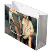 Am Rande des Baches, Bouguereau Große Geschenktüte (Vorderseite Schrägansicht)